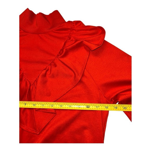 Who What Wear Fiery Red Long Sleeve Sheath Ruffle Dress
Size: Small - Picture 11 of 15